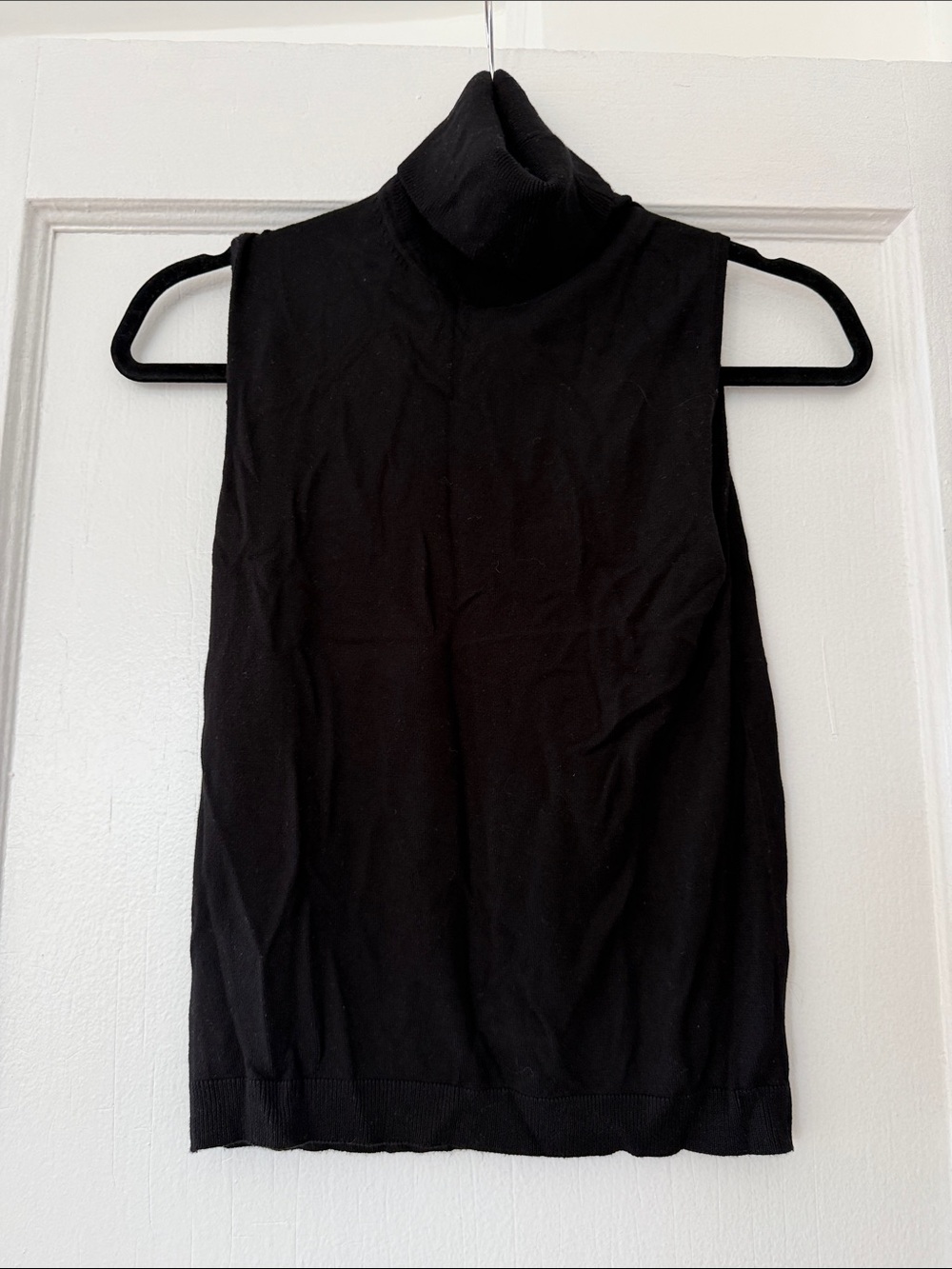 Mango Sleeveless Turtleneck Top - Black